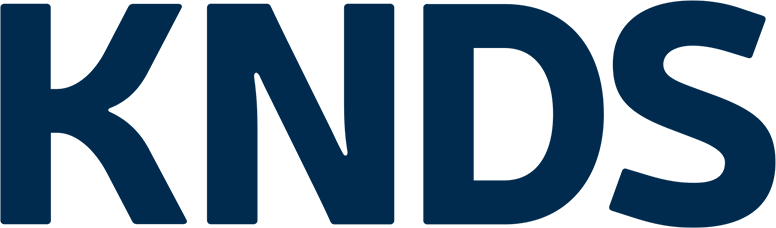 Logo von KNDS in dunkelblau.