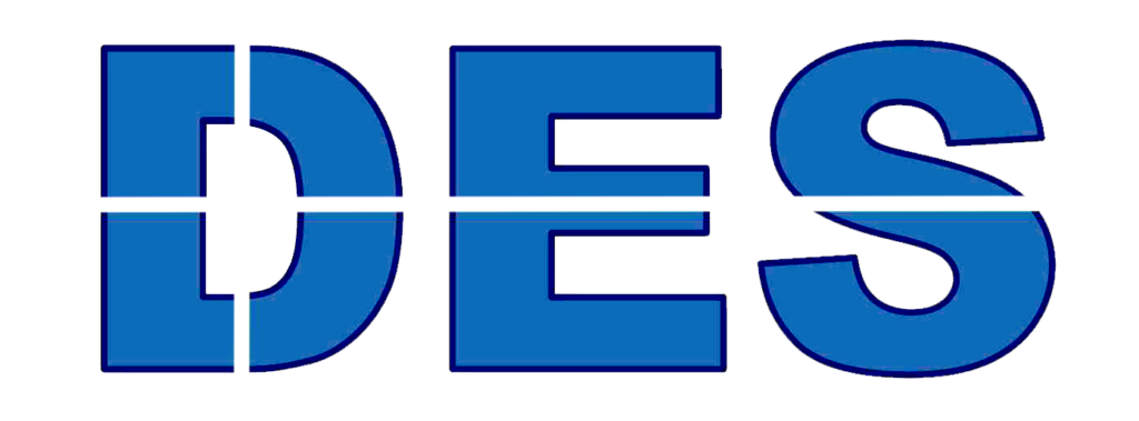 Logo von DES in blau
