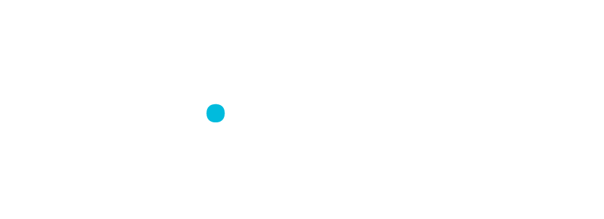 Ein Logo von T Day 2025 in Weiß mit einem hellblauen Punkt.